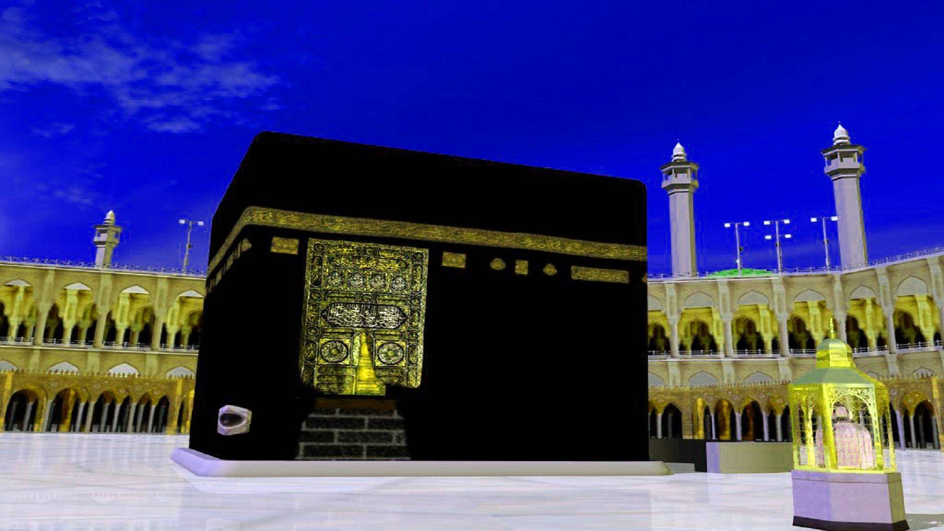 Wallpaperheliga Svarta Kaaba-shrinen I Makkah Hd Bakgrundsbild: Wallpaper