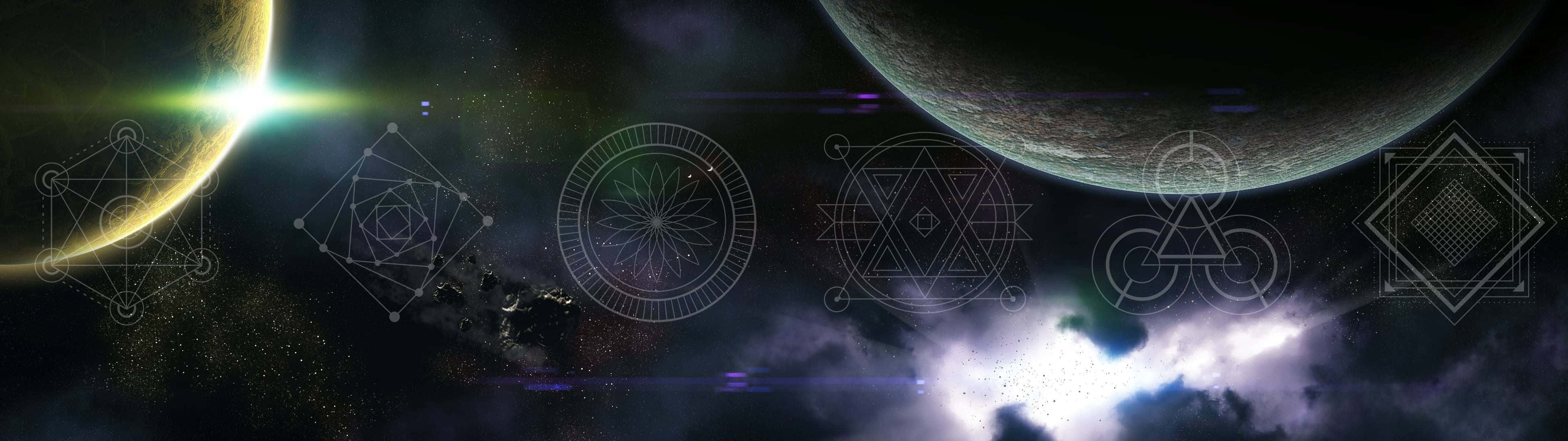 Mystical Sacred Geometry Design Wallpaper