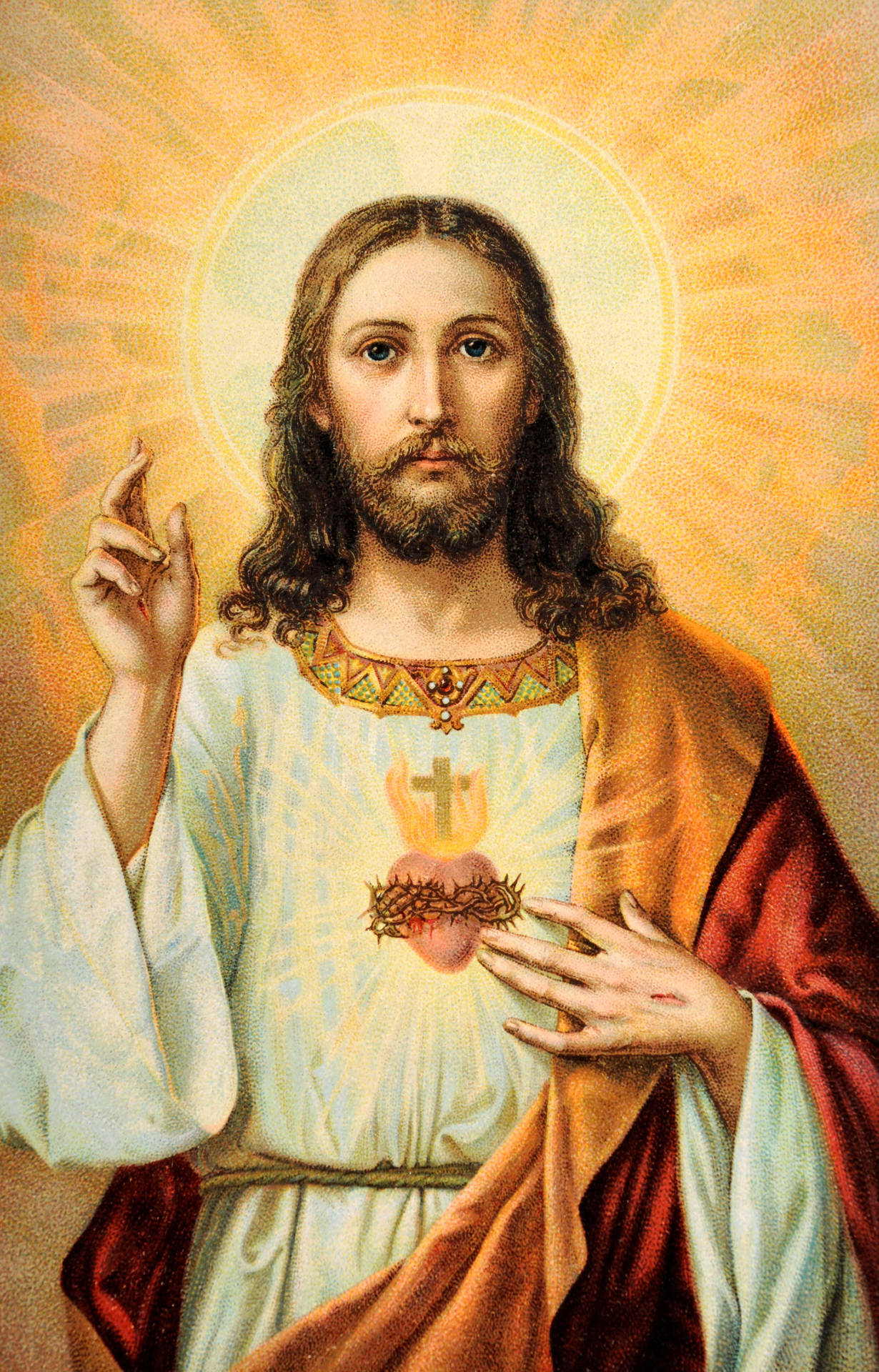 Sacred Heart Jesus 4K iPhone Wallpaper
