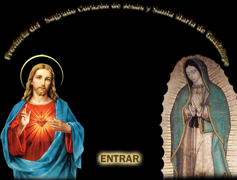 Sacred Heart Jesus Virgen Guadalupe Entrance PNG