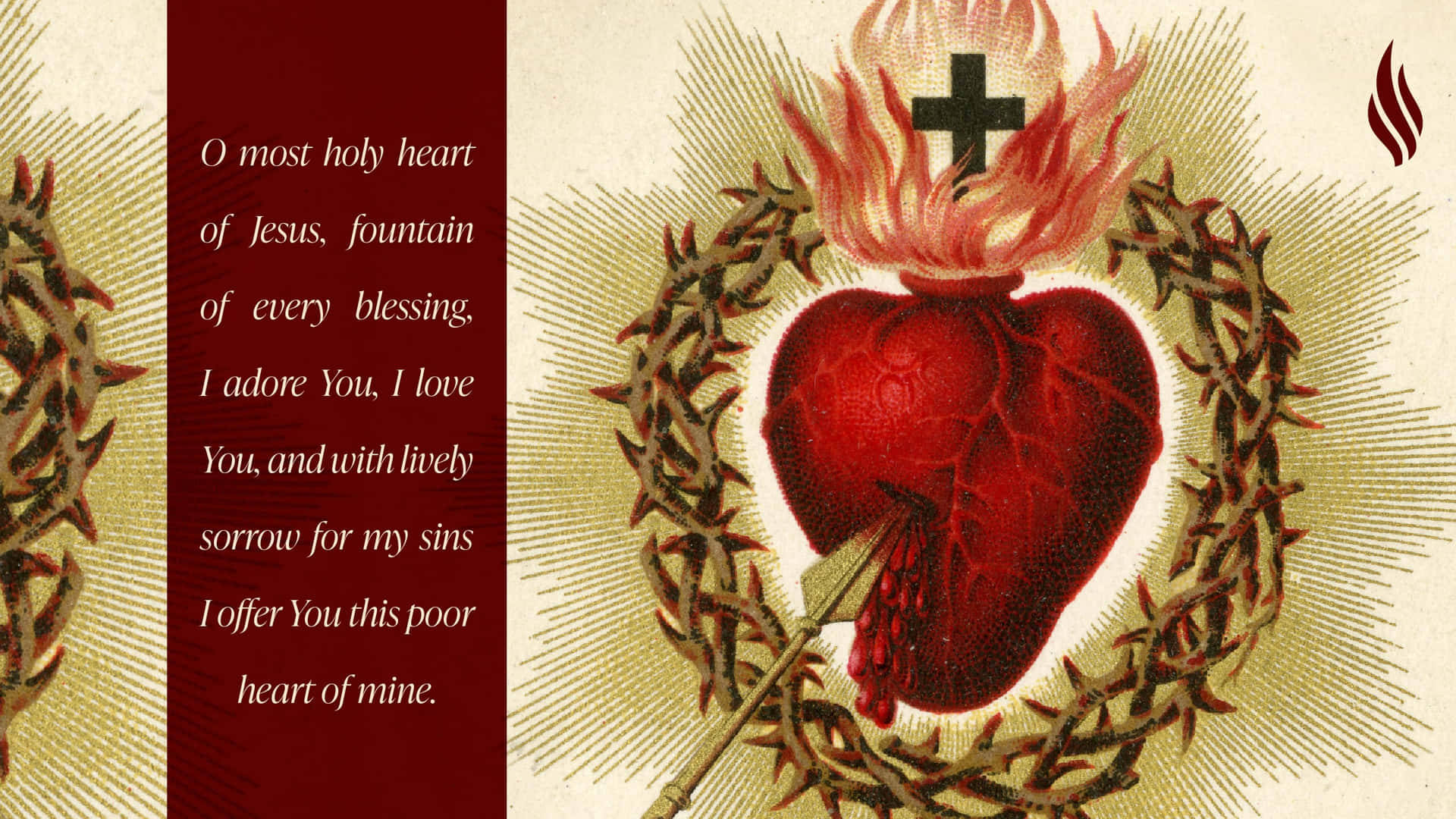 Sacred_ Heart_ Prayer_ Card Wallpaper