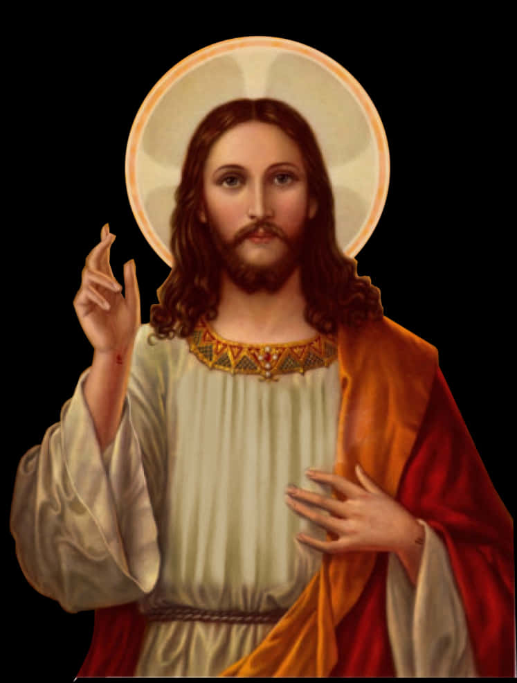 Download Sacred Heartof Jesus Portrait | Wallpapers.com