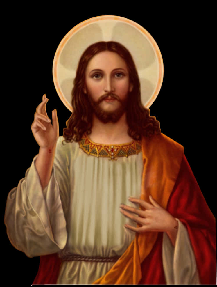 Sacred Heartof Jesus Portrait PNG