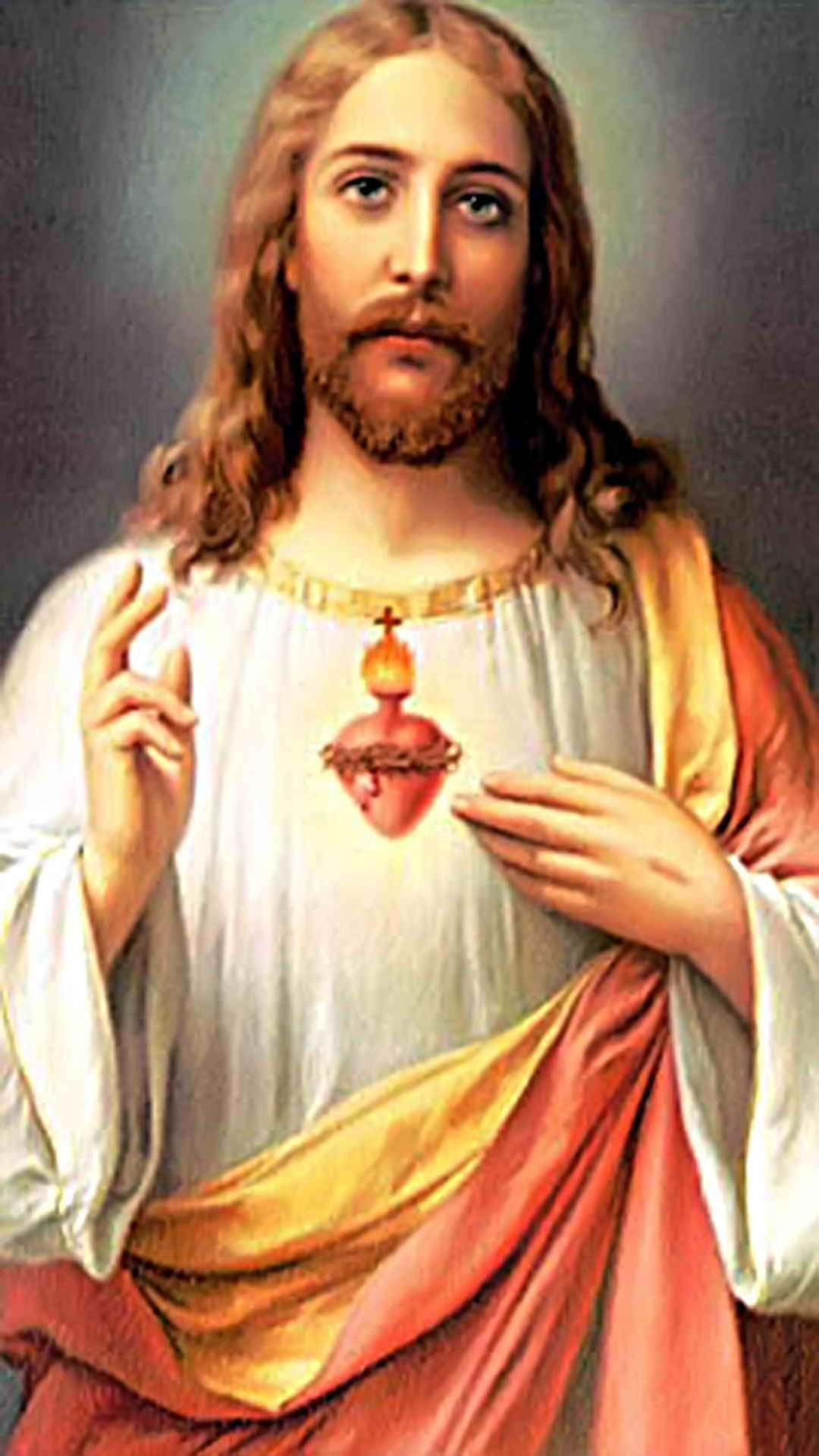Heligtjesus Kristus Målning Bild