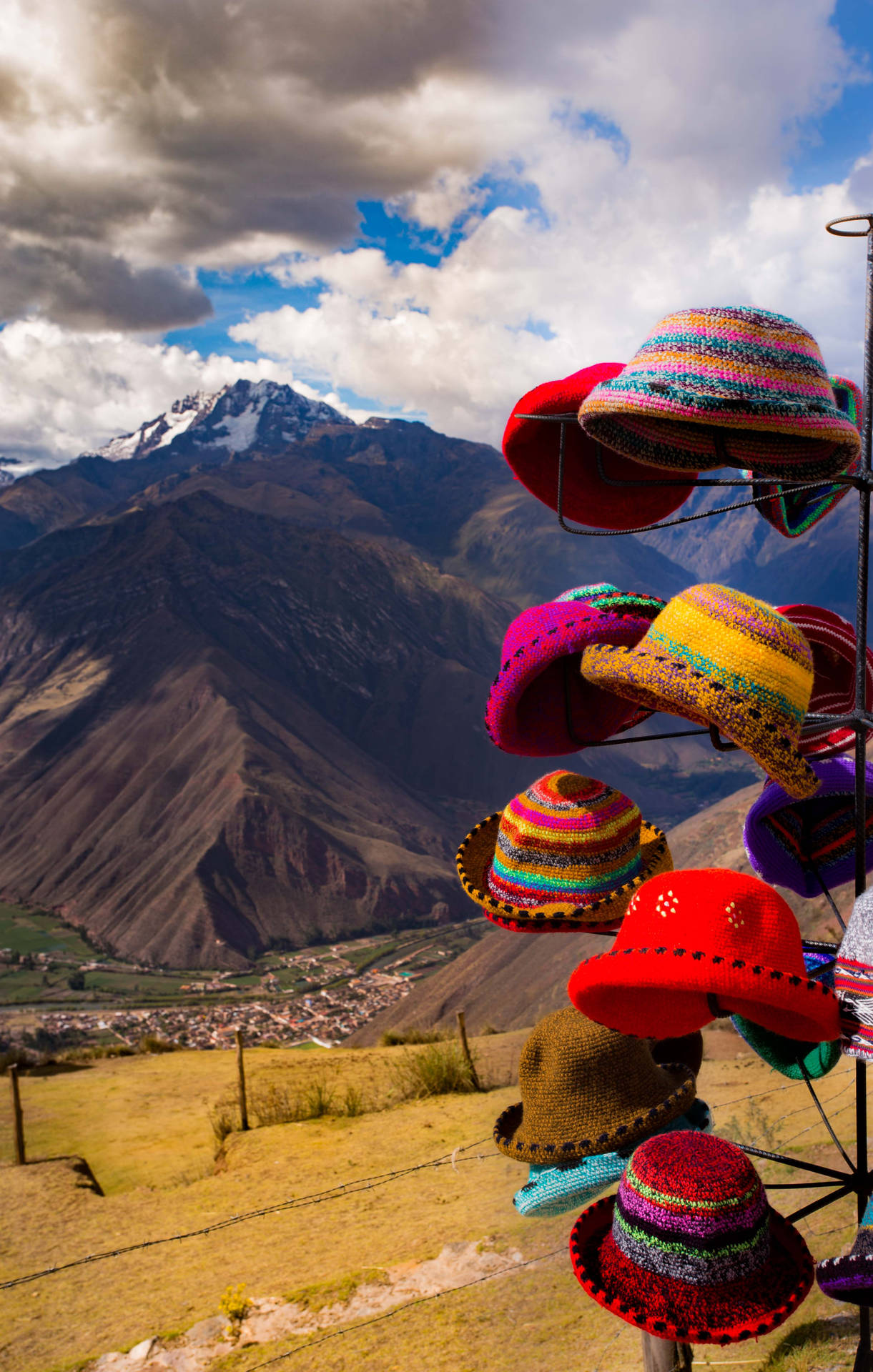 Sacred Valley Hat Souvenirs Cusco Peru Wallpaper