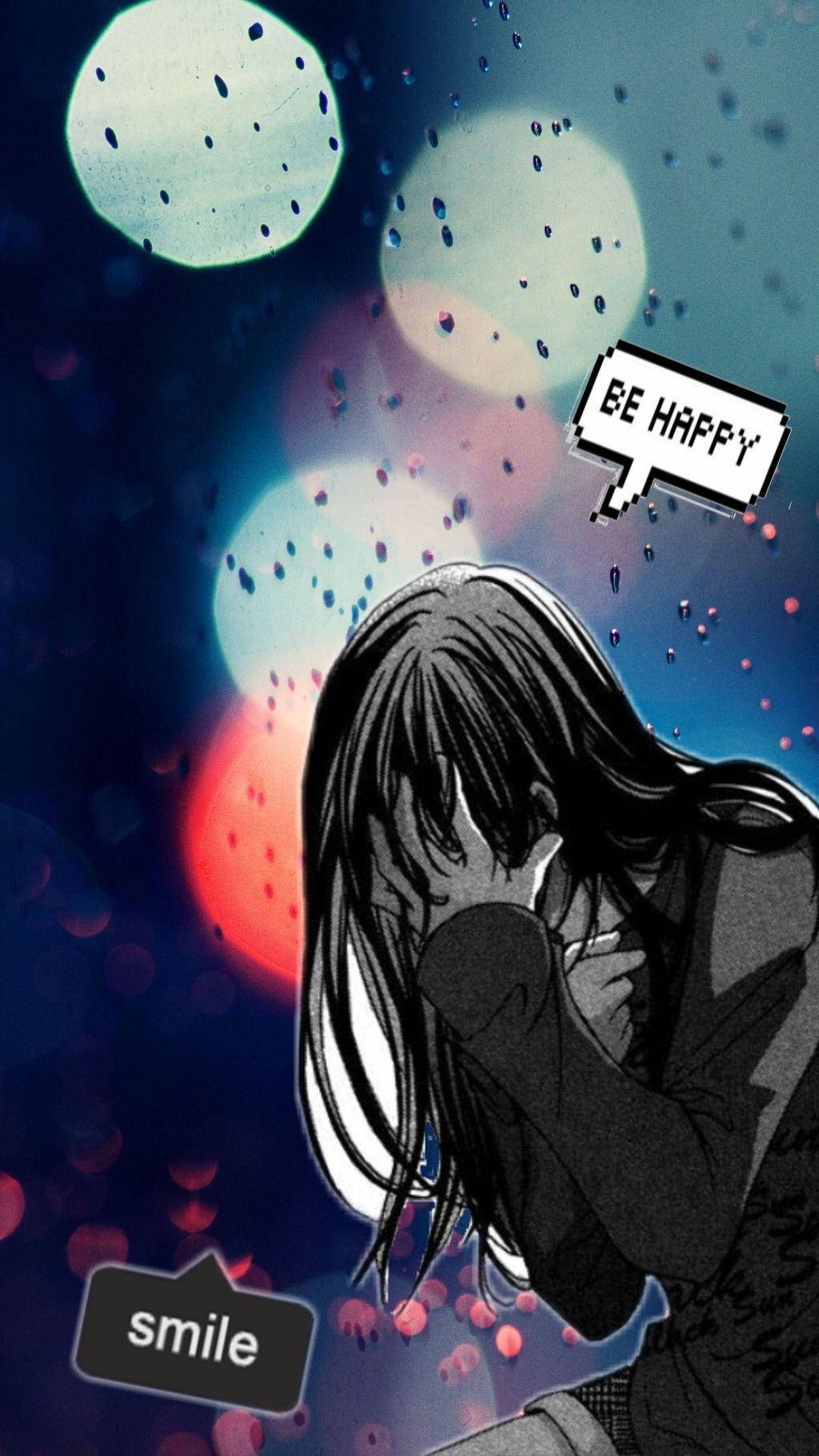 Download Sad Aesthetic Anime Girl Bokeh Wallpaper 