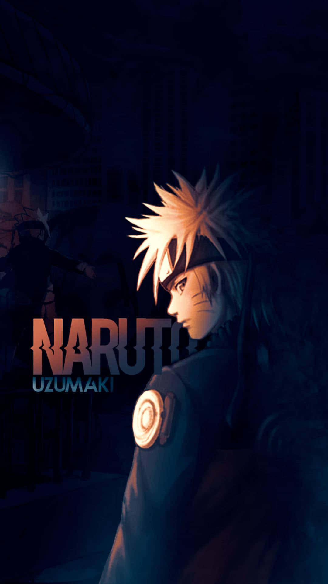 En ensom Naruto, der omfavner sin sorg i ensomhed. Wallpaper