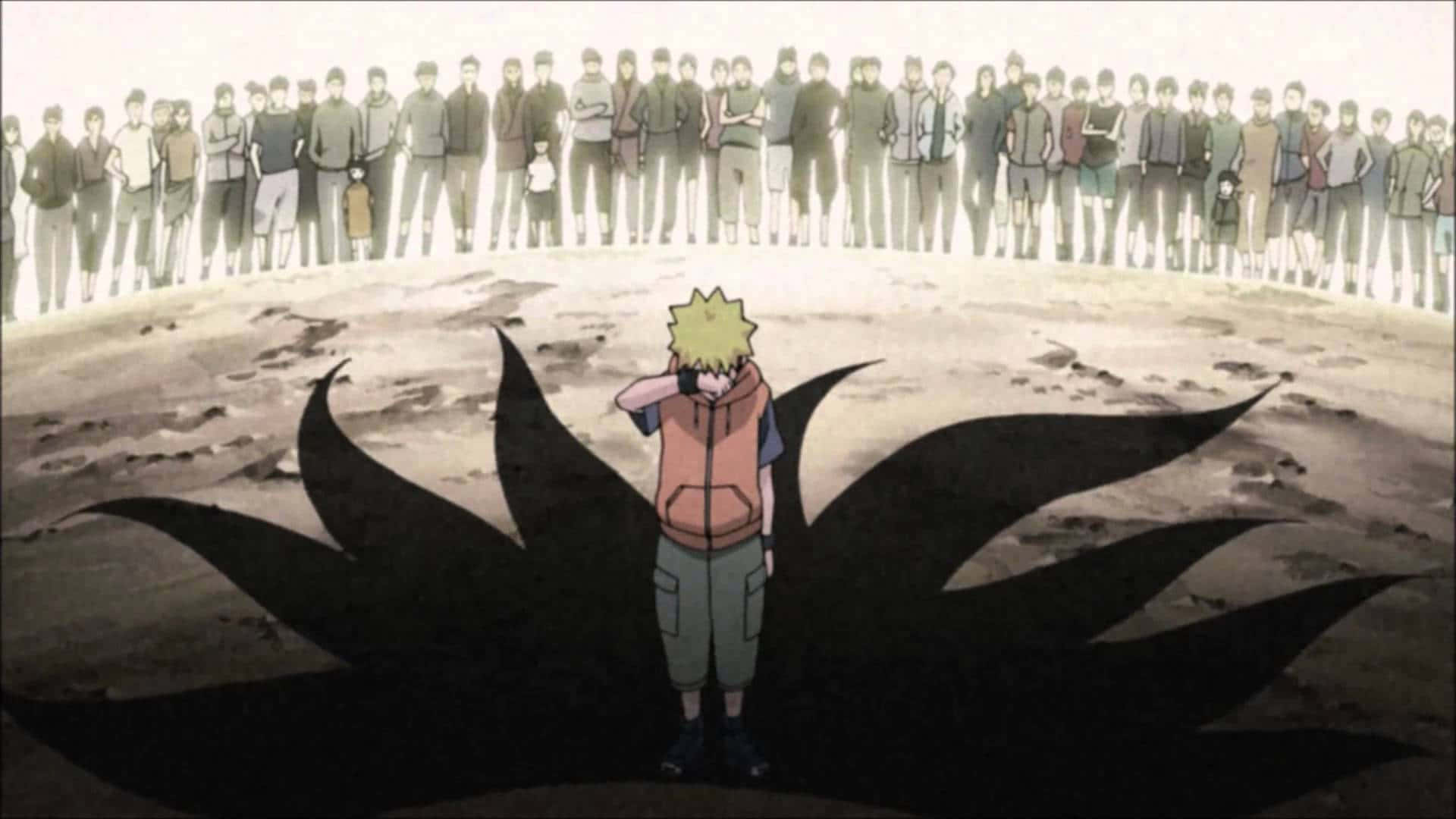 Naruto kæmper for at stå ansigt til ansigt med sine udfordringer. Wallpaper