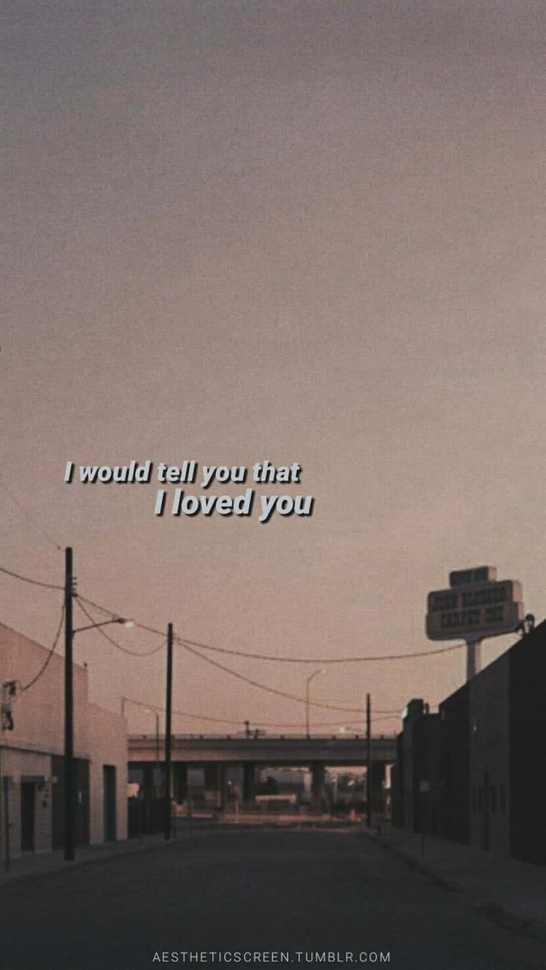 I Would Tell You That I Loved You Wallpaper