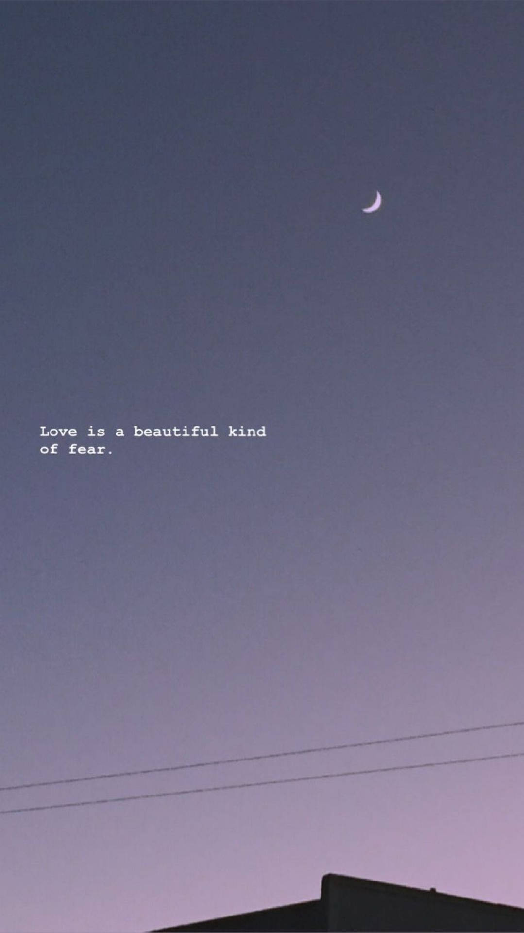 Night Sky With Sad Aesthetic Quote Wallpaper