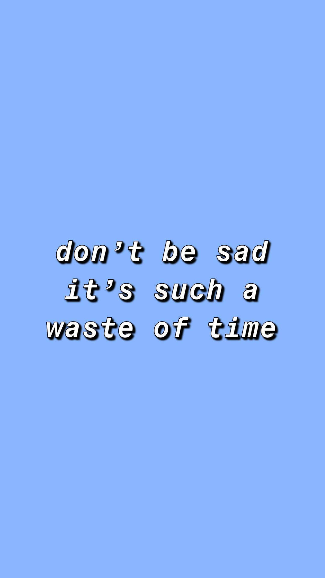 Blue Background Sad Aesthetic Quote Wallpaper