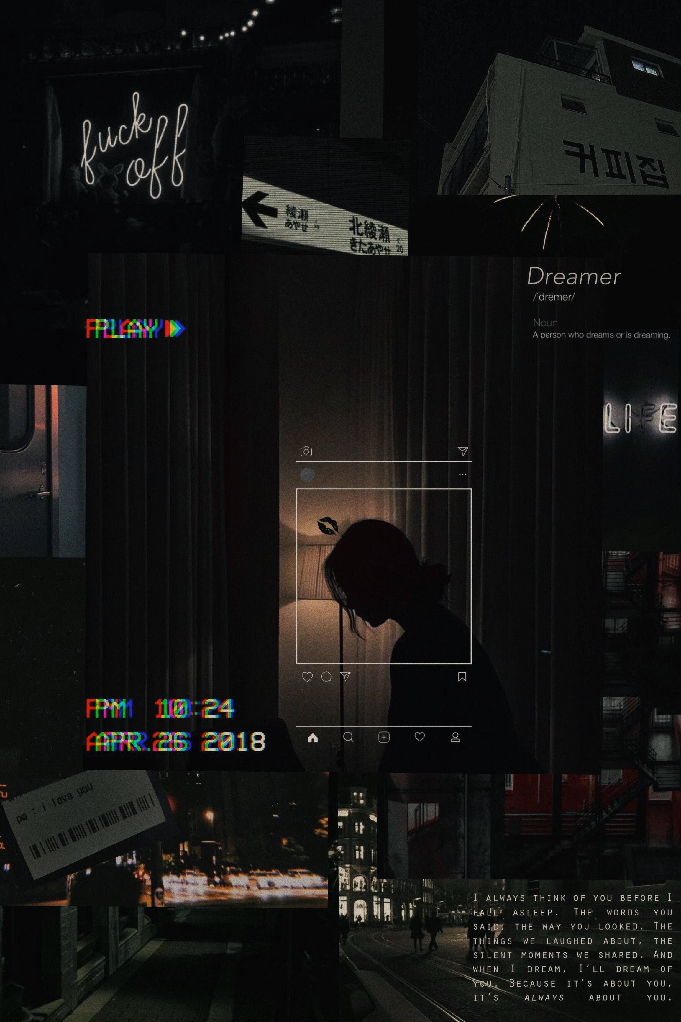 Sad Aesthetic Tumblr Dark Street Camera Wallpaper