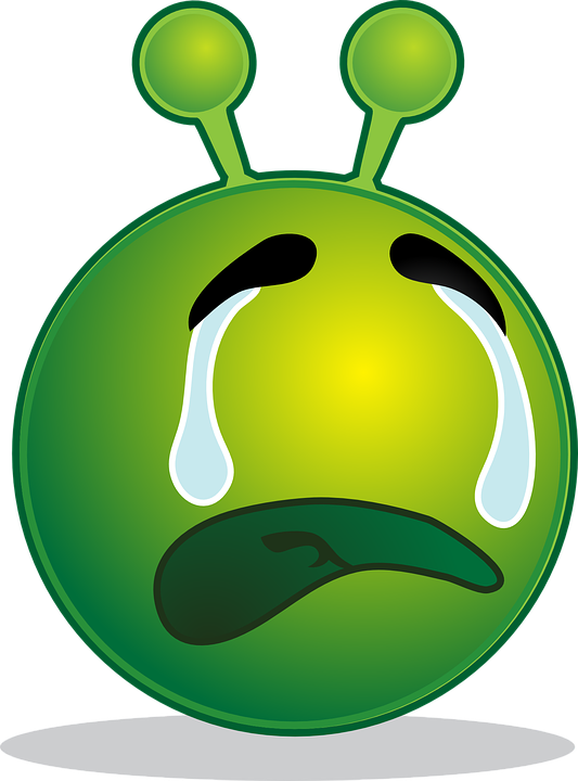 Sad Alien Emoji PNG