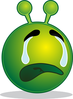 Sad Alien Emoji PNG