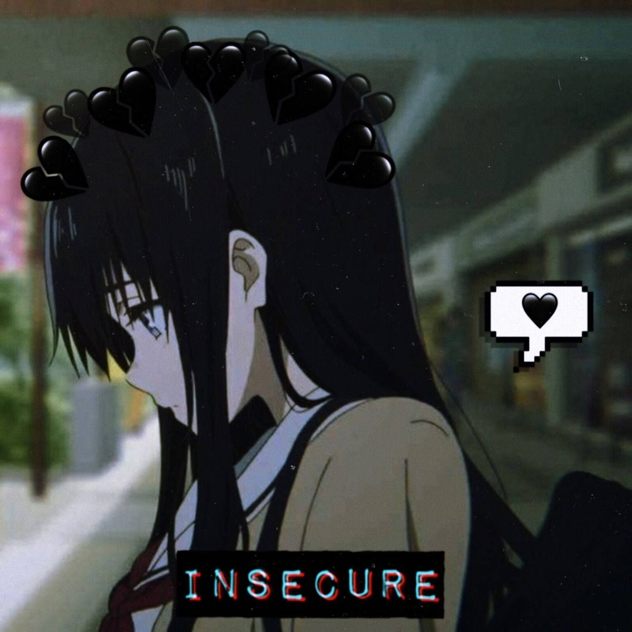 Sad And Insecure Anime Girl Wallpaper