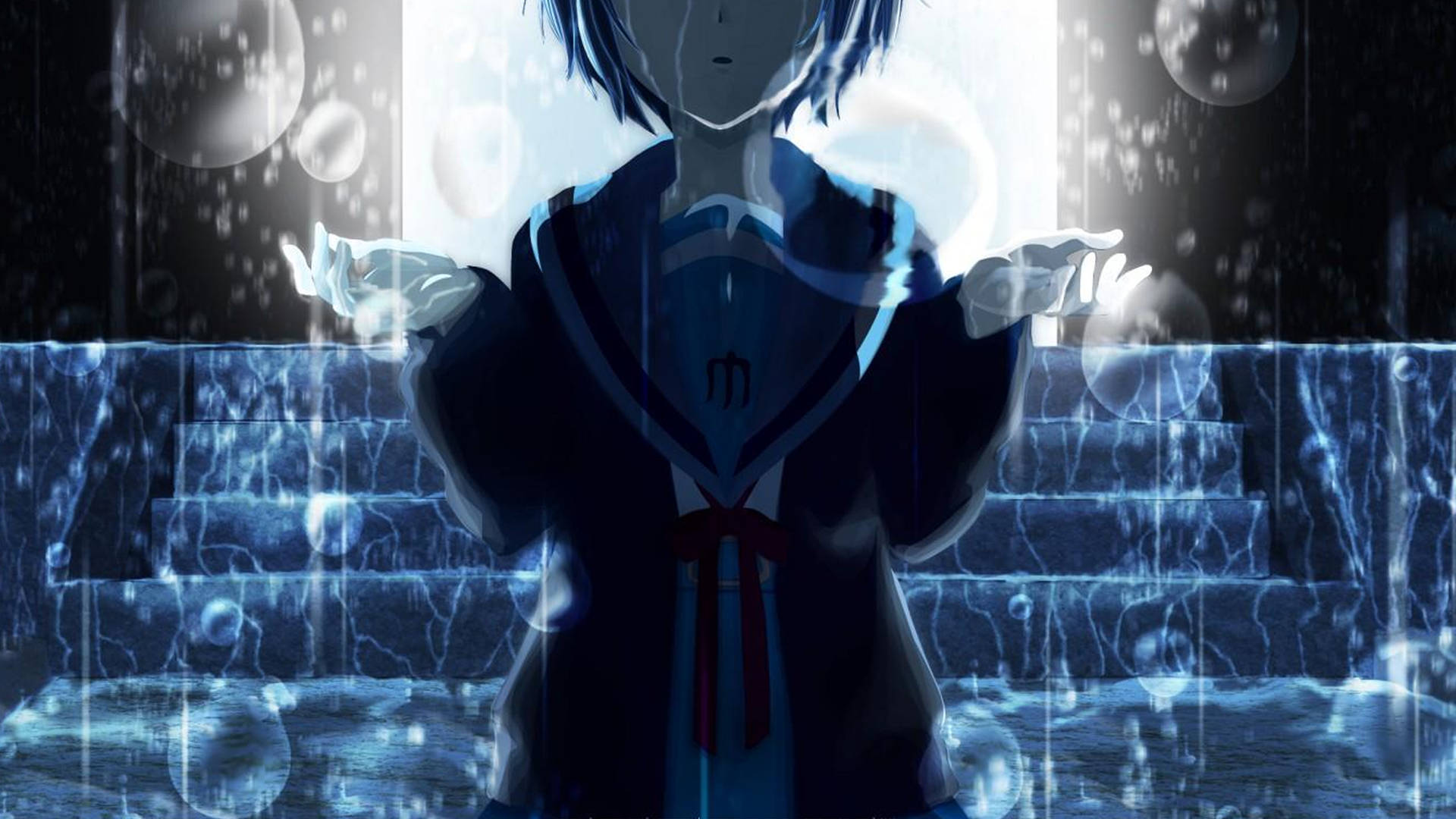 Sad Anime 4k Girl Cries In The Rain Wallpaper