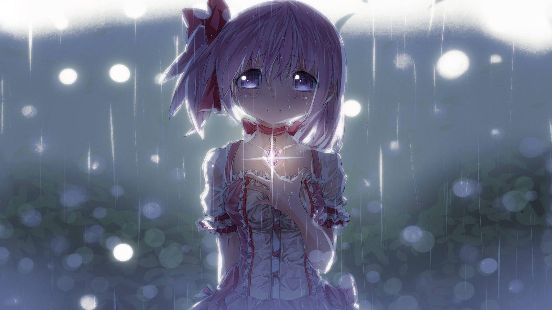 Download Sad Anime 4k Girl Crying In Rain Wallpaper 