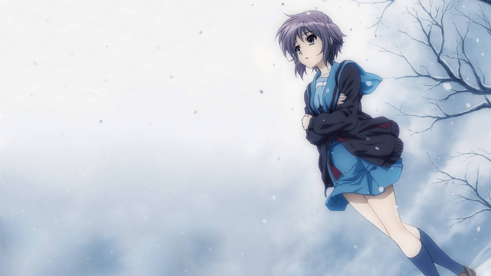 Sad Anime 4k Lonely Girl In Snow Wallpaper