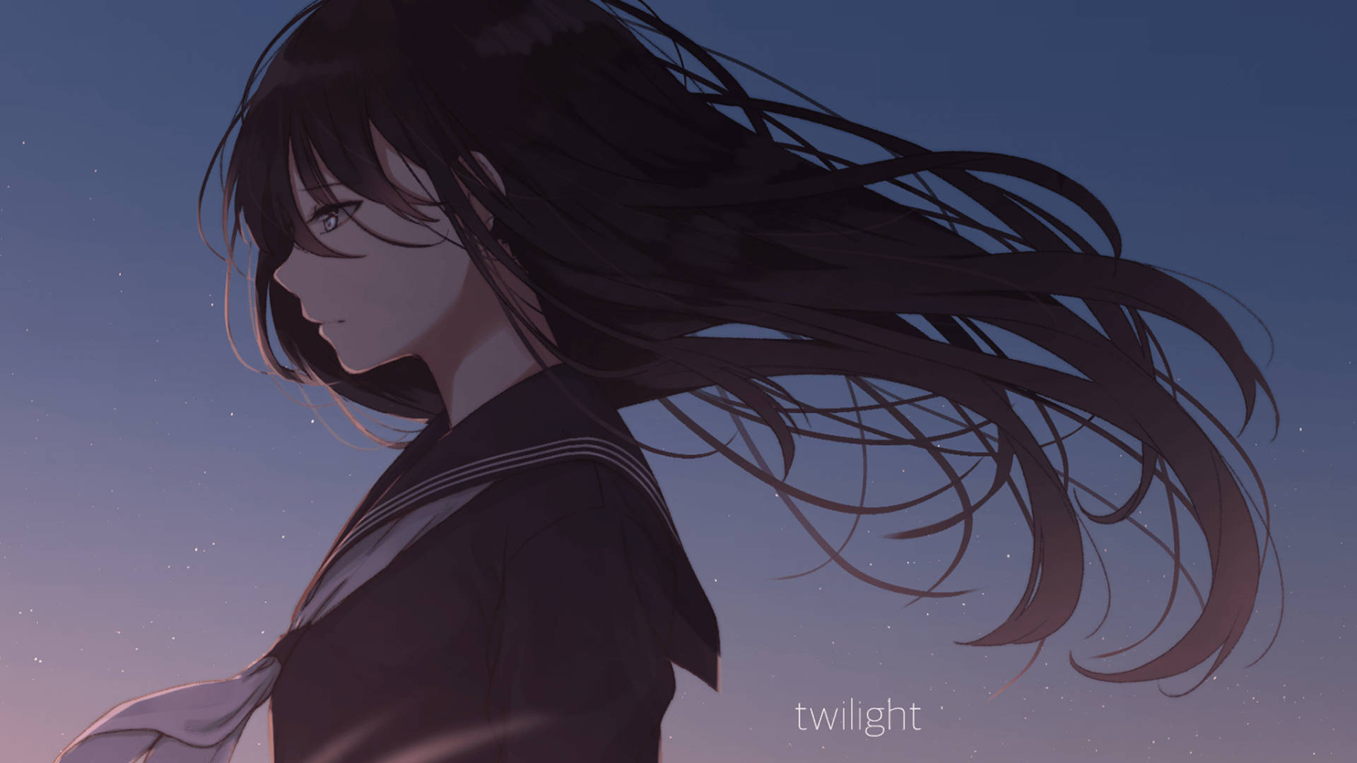 Download Sad Anime 4k Lonely Girl Looking Left Wallpaper 