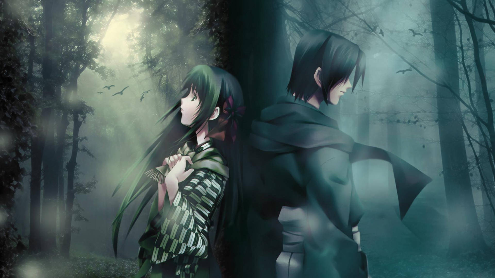 Sad Anime 4k Man And Woman Together Wallpaper