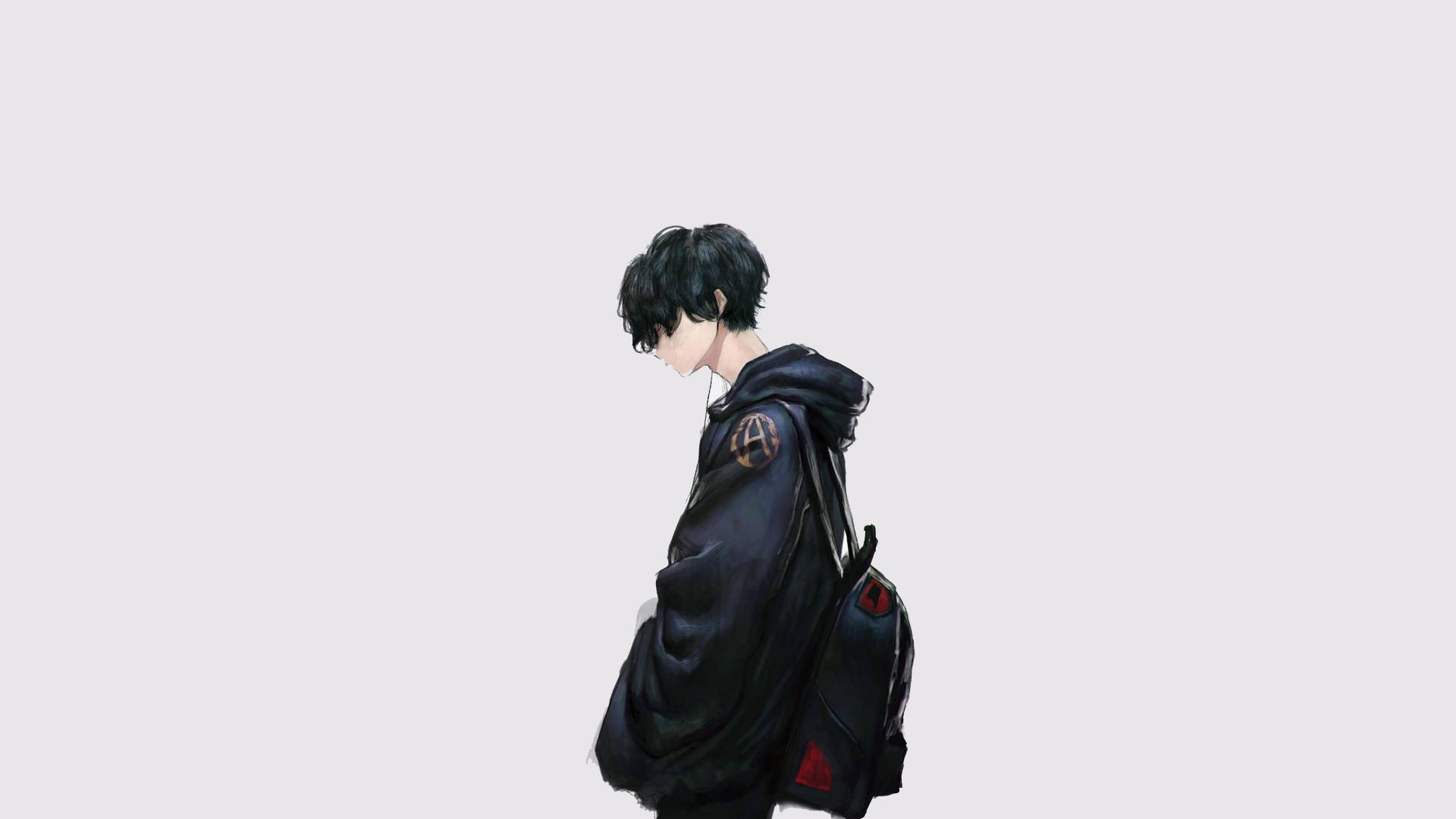 Sad Anime Boy Aesthetic Jacket Wallpaper
