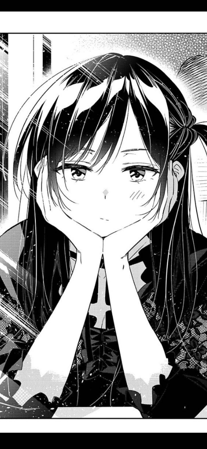 Sad Anime Girl Black And White Manga Strip Background