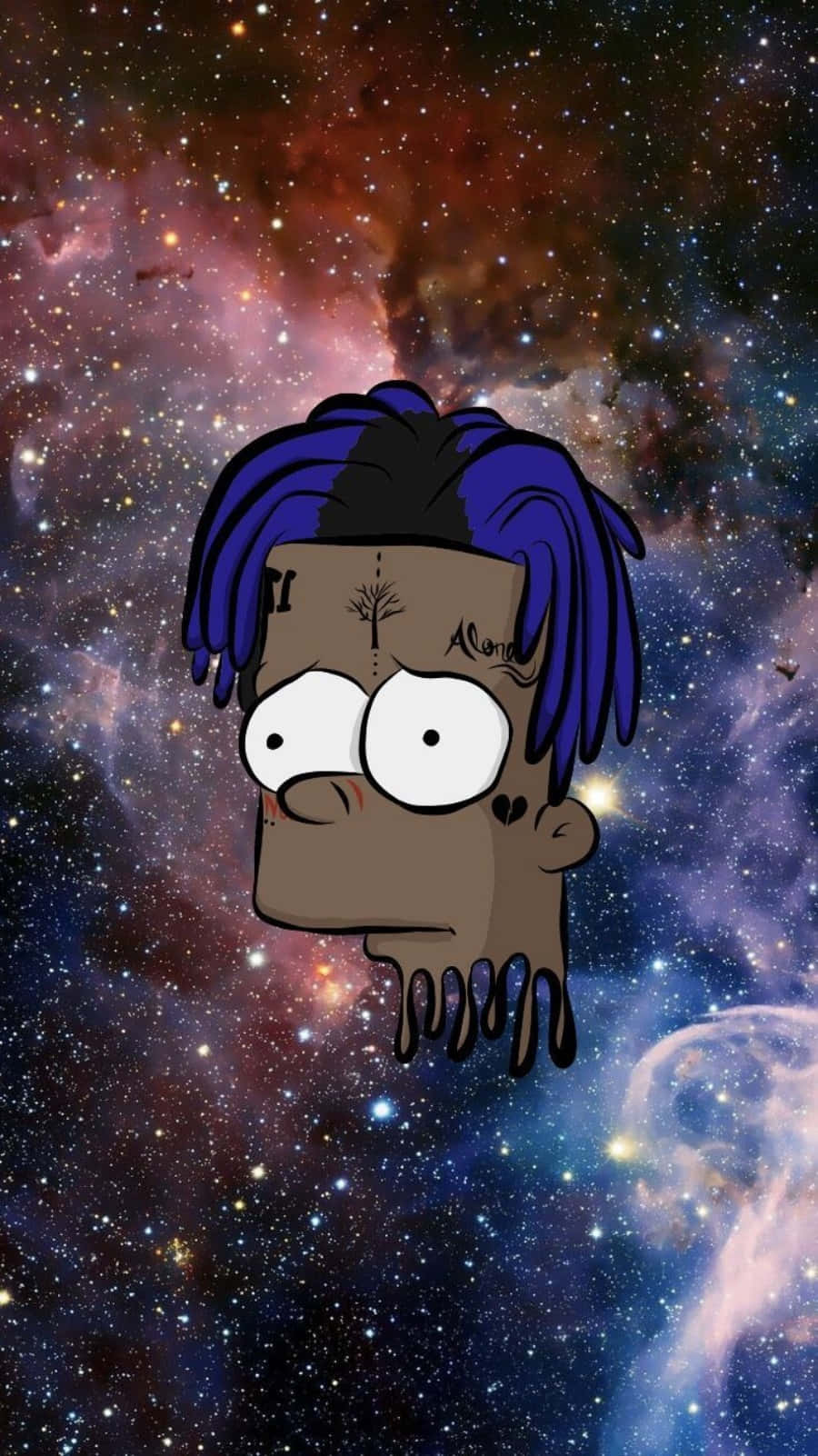 Sad Bart, galaxy, HD phone wallpaper