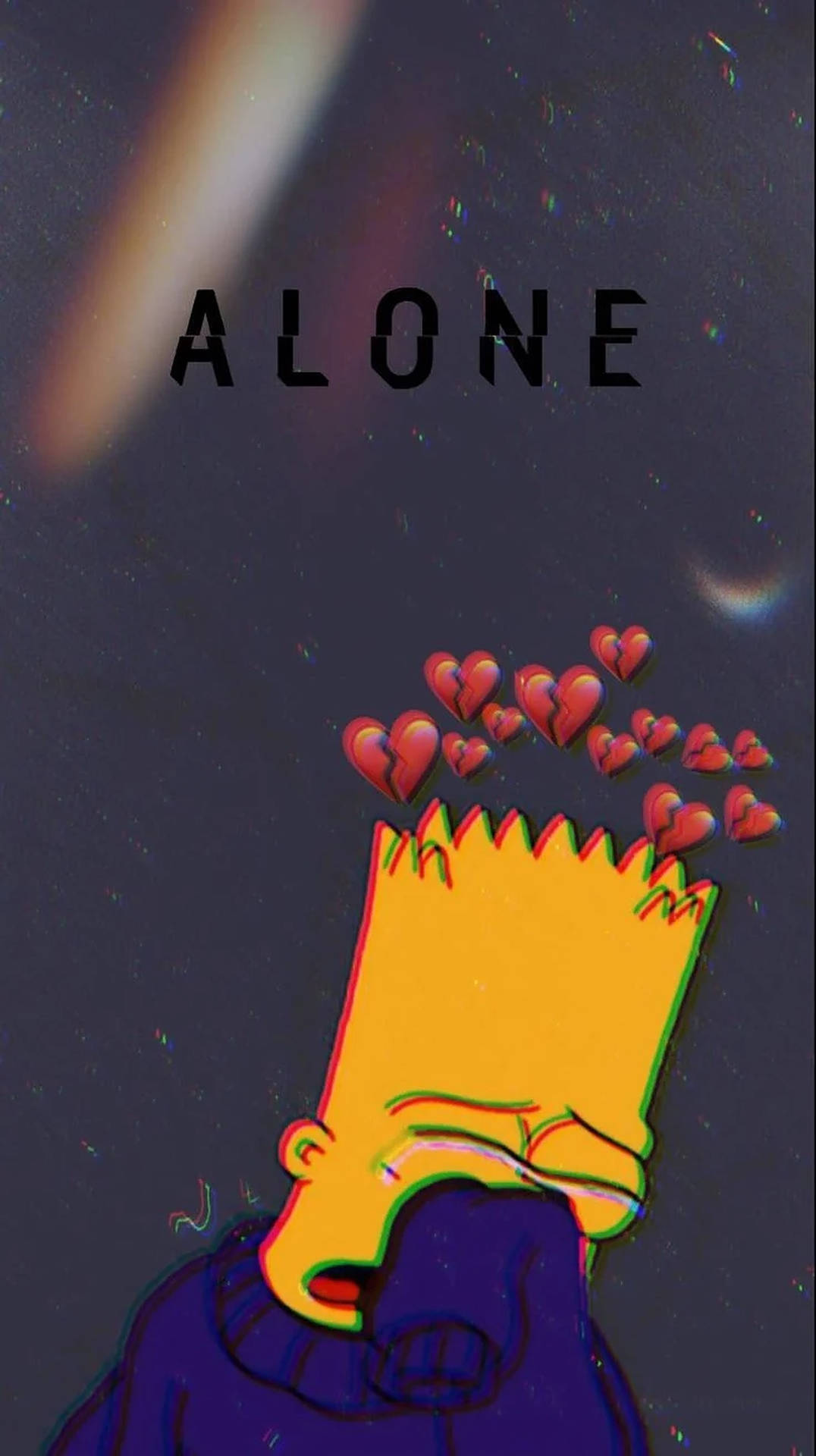 Sad Bart Simpsons Alone Wallpaper