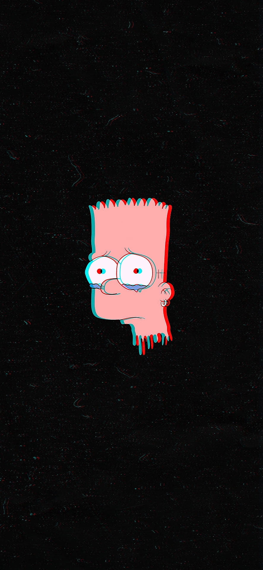 Sad Bart Simpsons Pink Head Wallpaper