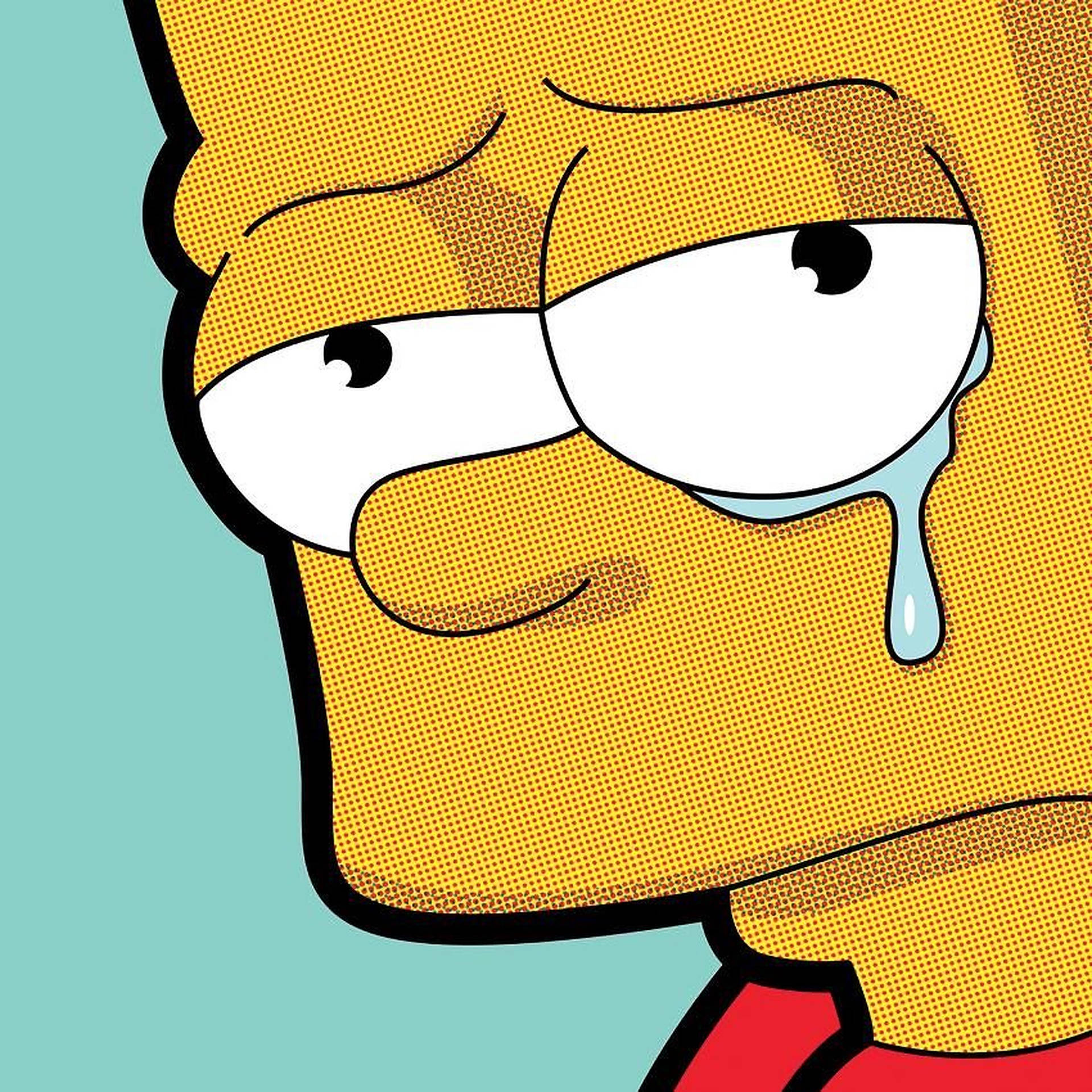 Sad Bart Simpsons Vector Art Wallpaper