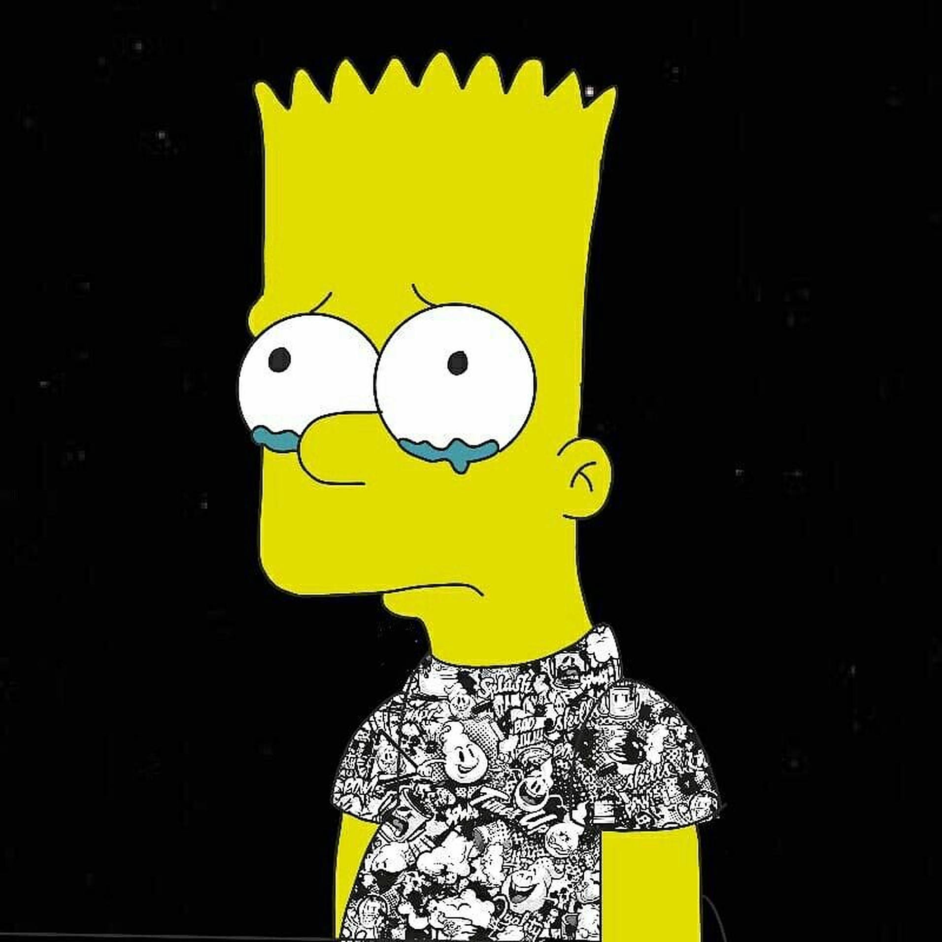 Sad Bart Simpsons With Teary Eyes