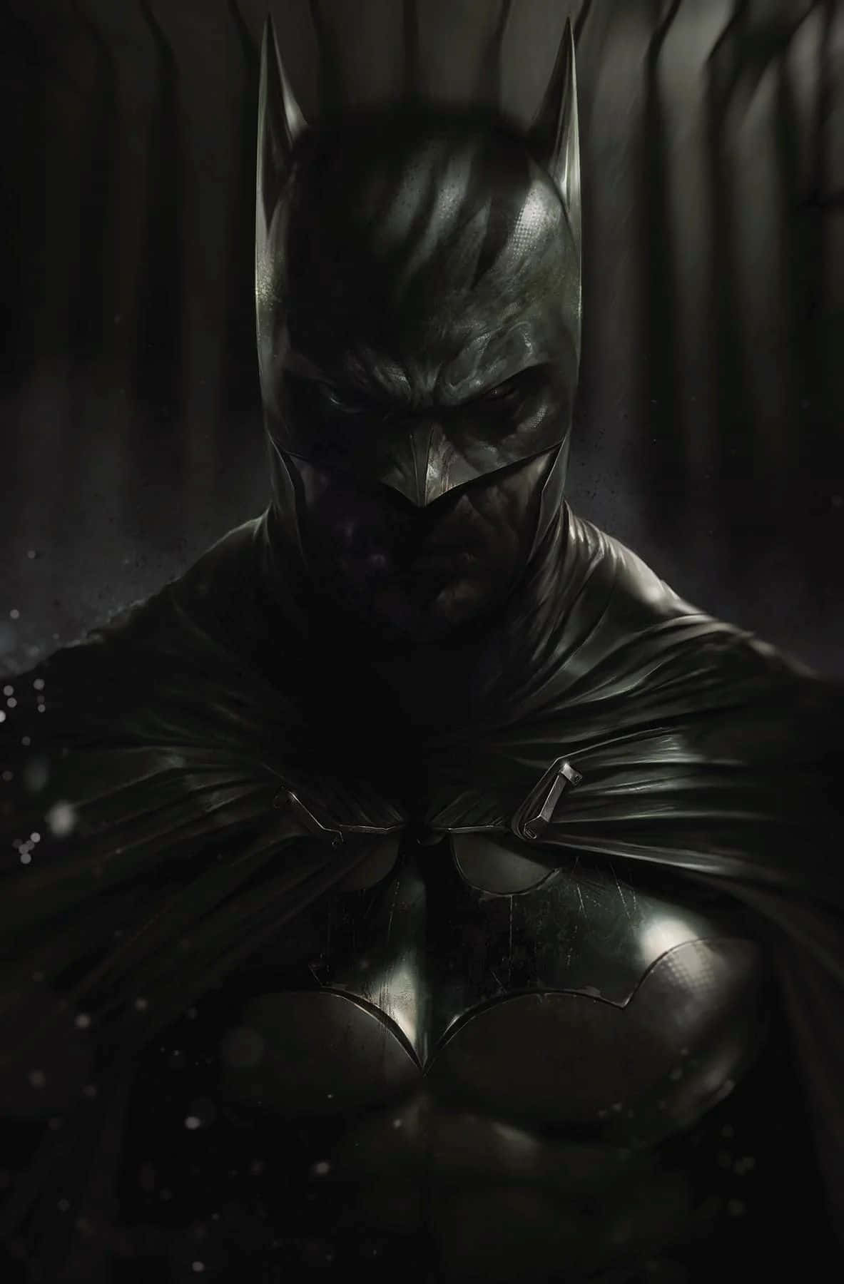Sad Batman In Dark Shadows Wallpaper