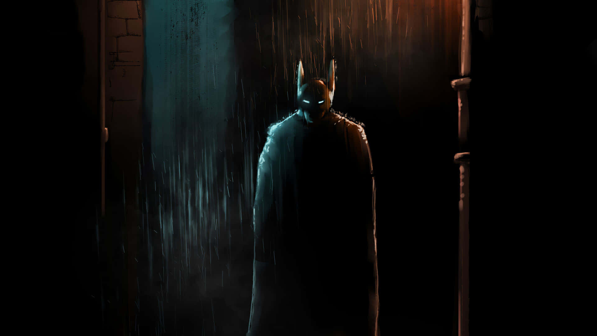 Sad Batman In The Rain Wallpaper
