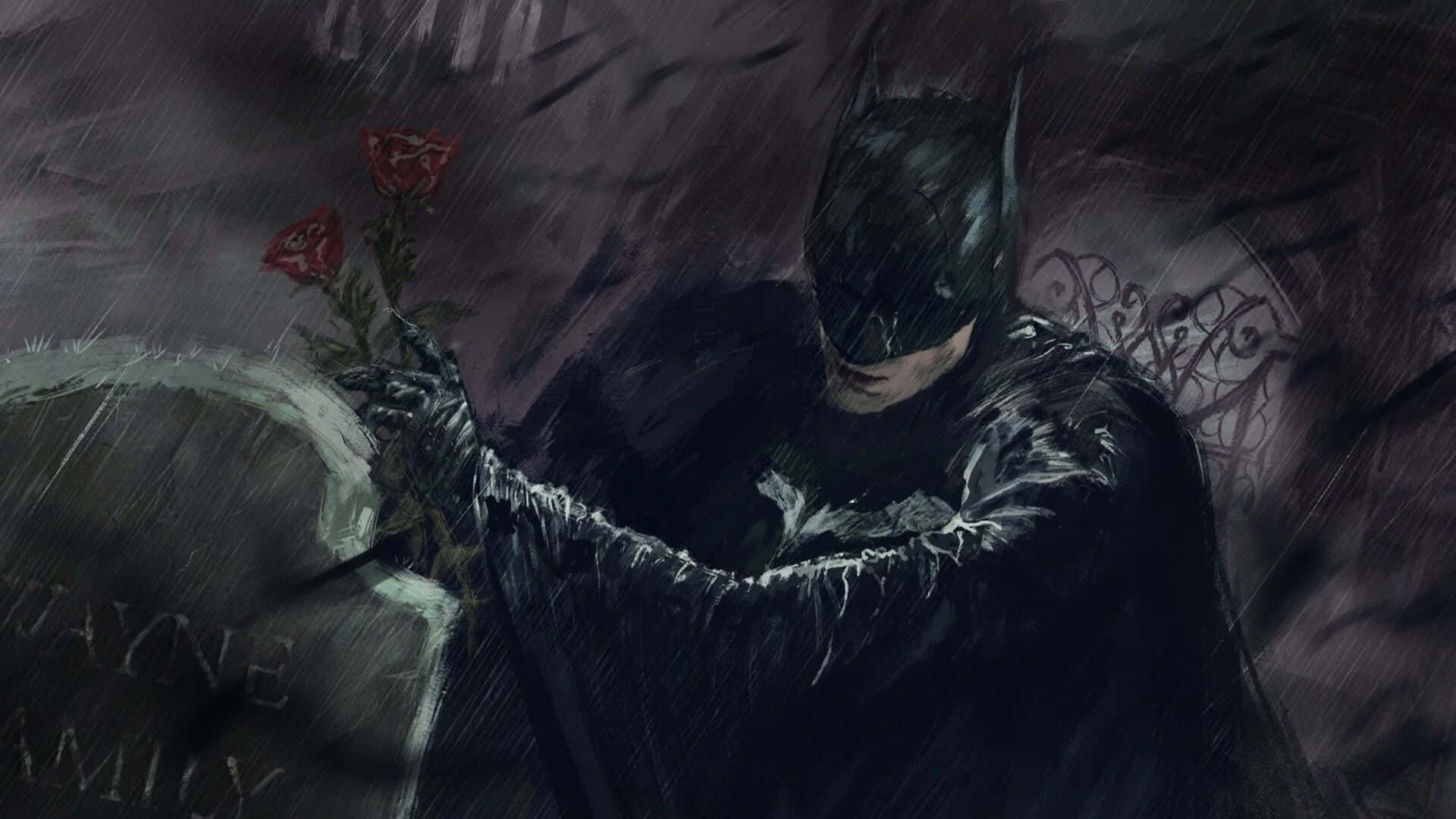 Sad Batman Reflecting Wallpaper