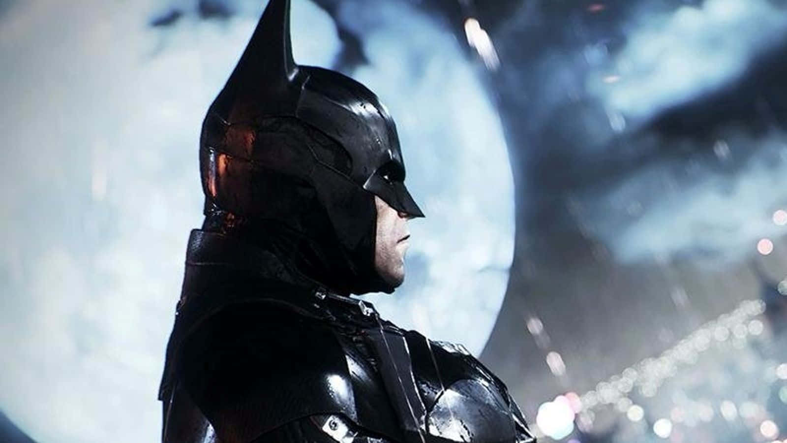 Sad Batman Under Moonlight Wallpaper