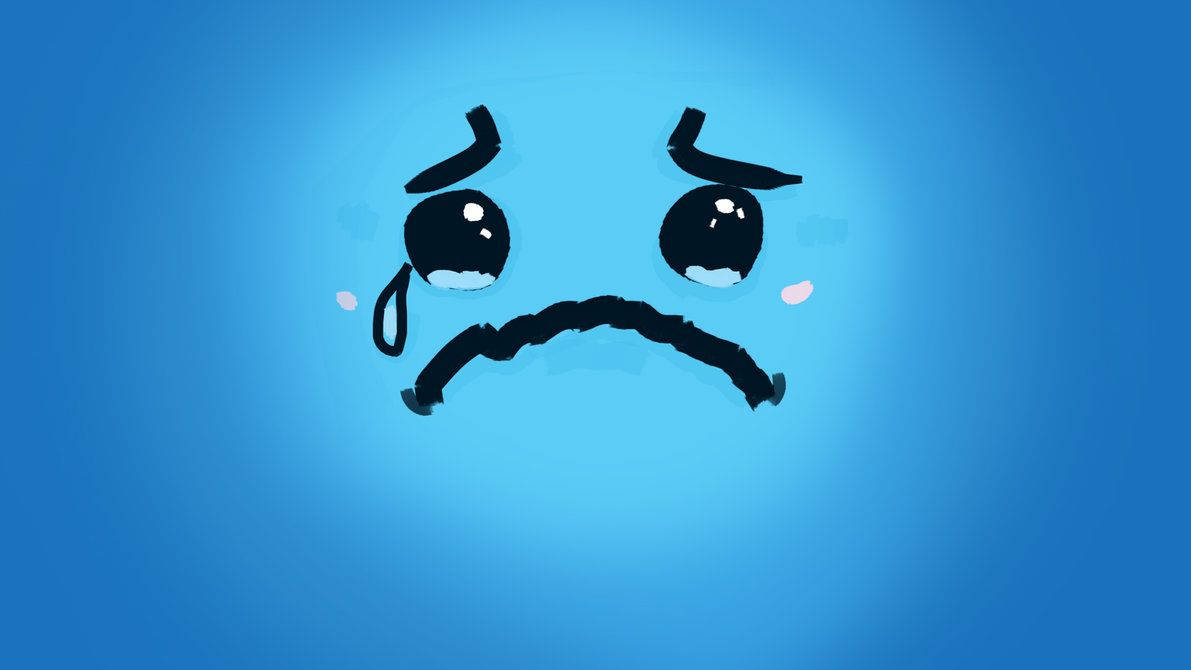 Emoji Blu Triste Sfondo