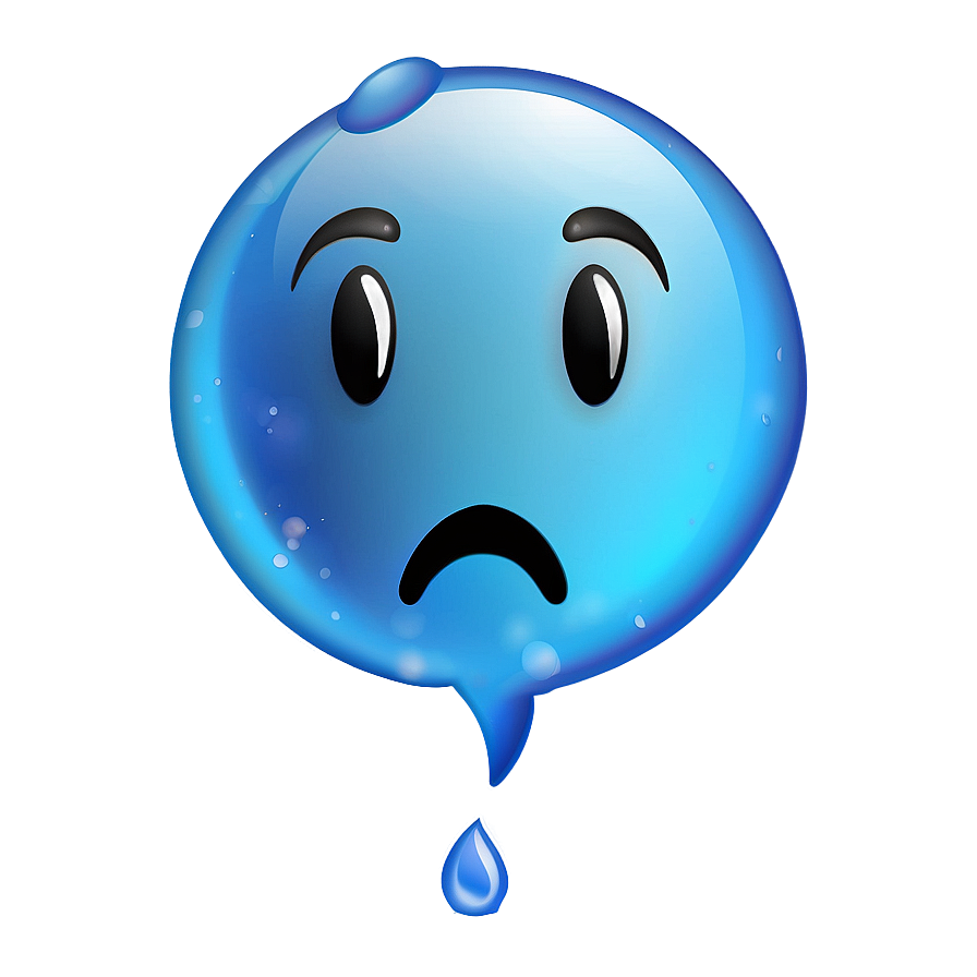 Sad Blue Emoji Png 55 PNG