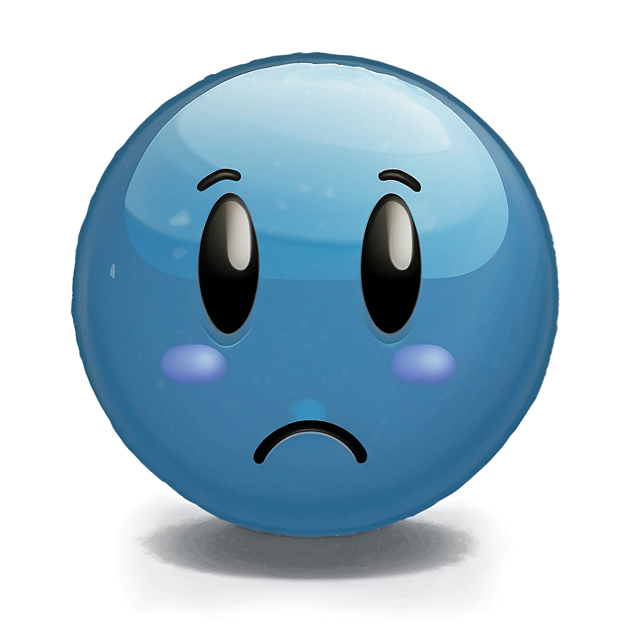 Sad Blue Emoji Png Gky PNG