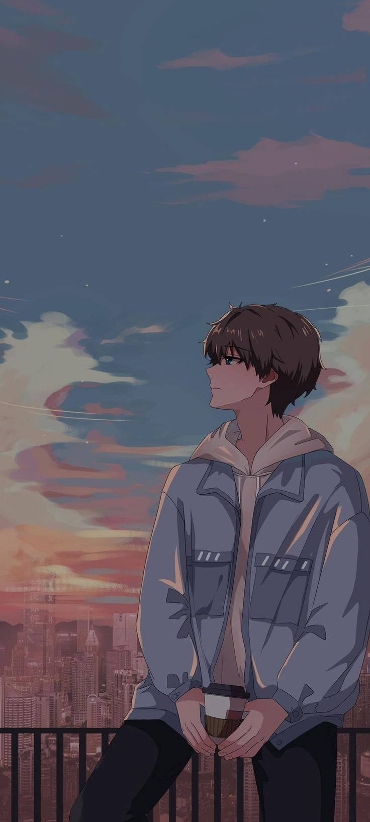 Sad Boy Anime Coffee Wallpaper