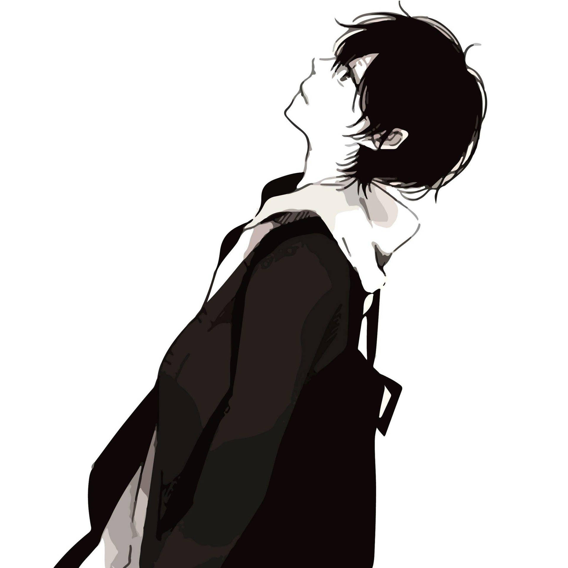 Sad Boy Anime Drawing Wallpaper