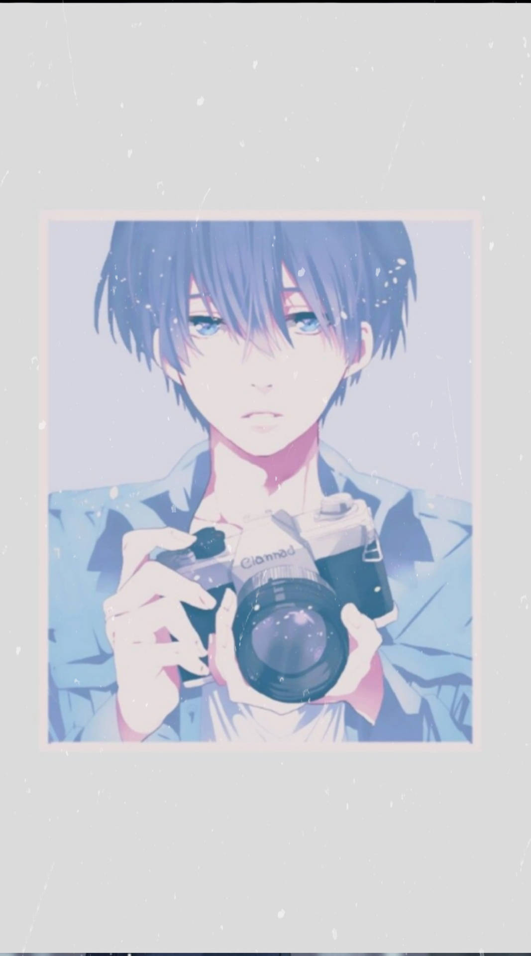 Sad Boy Anime With Camera Wallpaper