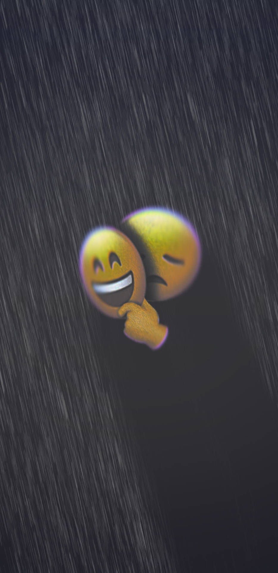 Download Sad Cartoon Emoji Mask Wallpaper 