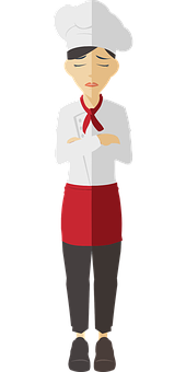 Sad Chef Cartoon Character PNG