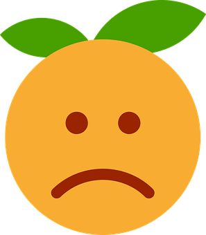Sad Clementine Emoji PNG