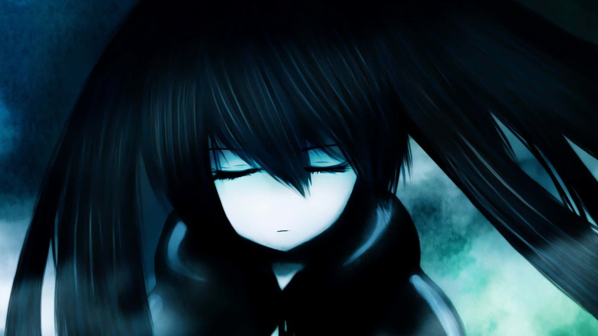 Sad crying anime, shedding tears in loneliness Wallpaper