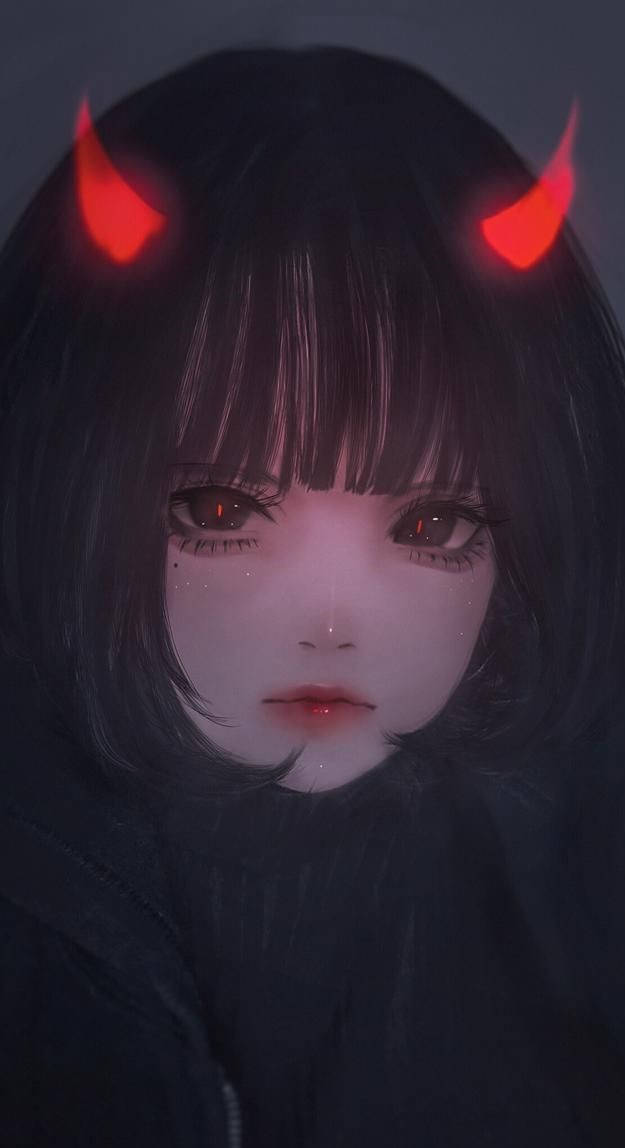 Emo And Sad Demon Girl Wallpaper