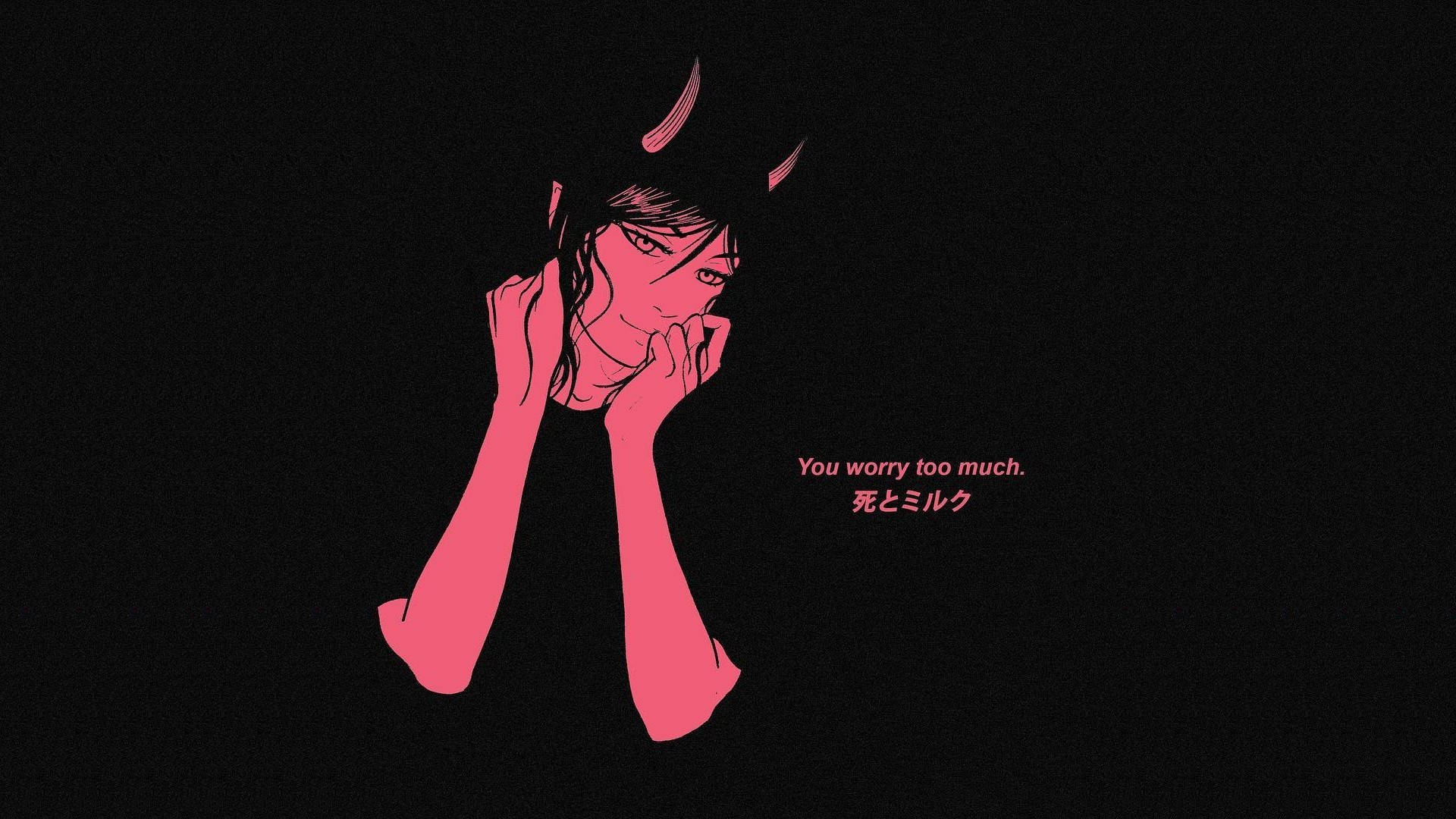 Sad Demon Girl With Quotes Wallpaper