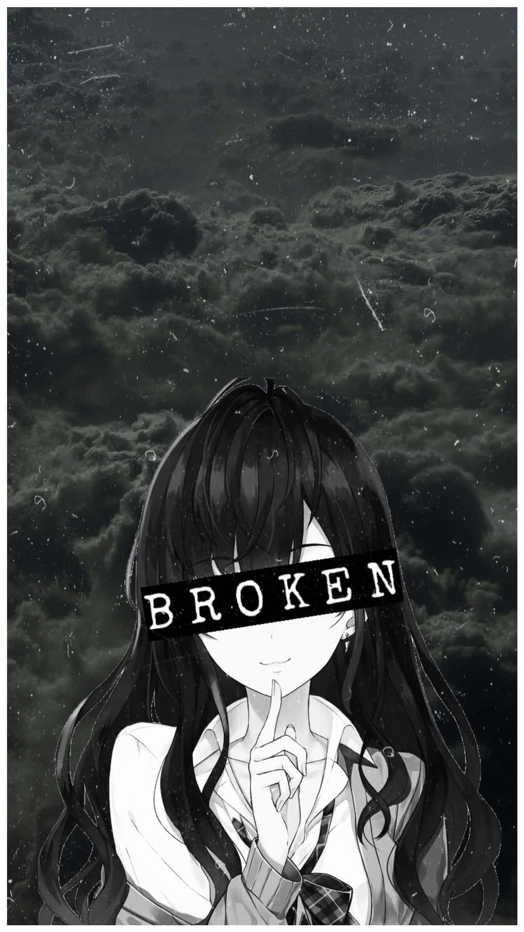 Sad Depressing Aesthetic Broken Anime Girl Wallpaper