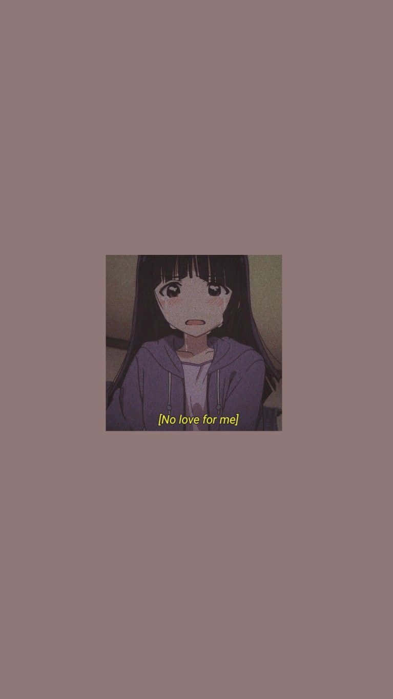 Sad Depressing Anime Girl Cry Retro Art Wallpaper