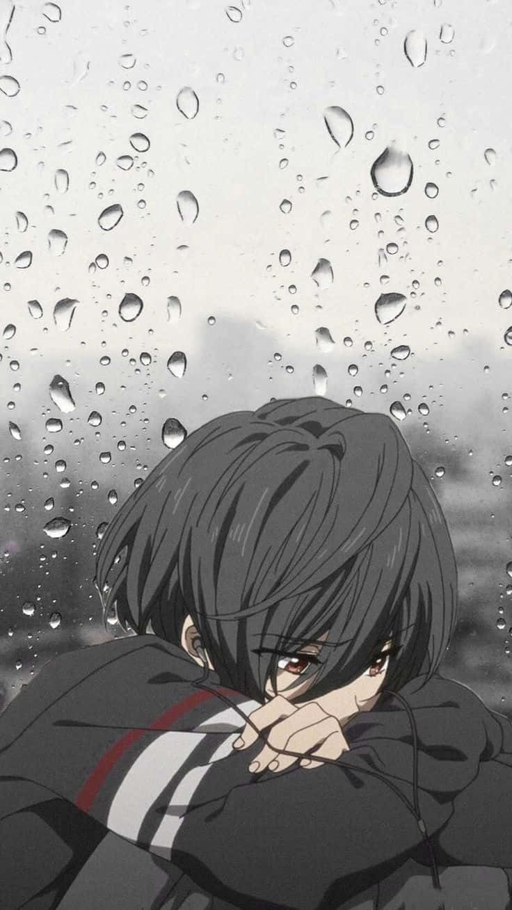 Traurige,deprimierende Anime-wallpaper Von Ikuya Kirishima Aus Free! Wallpaper